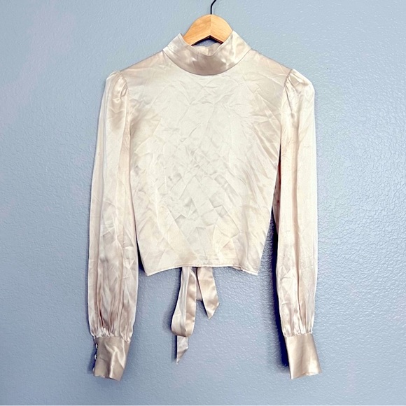 Reformation Cielo Open Back Silk Charmeuse Top - Picture 5 of 7